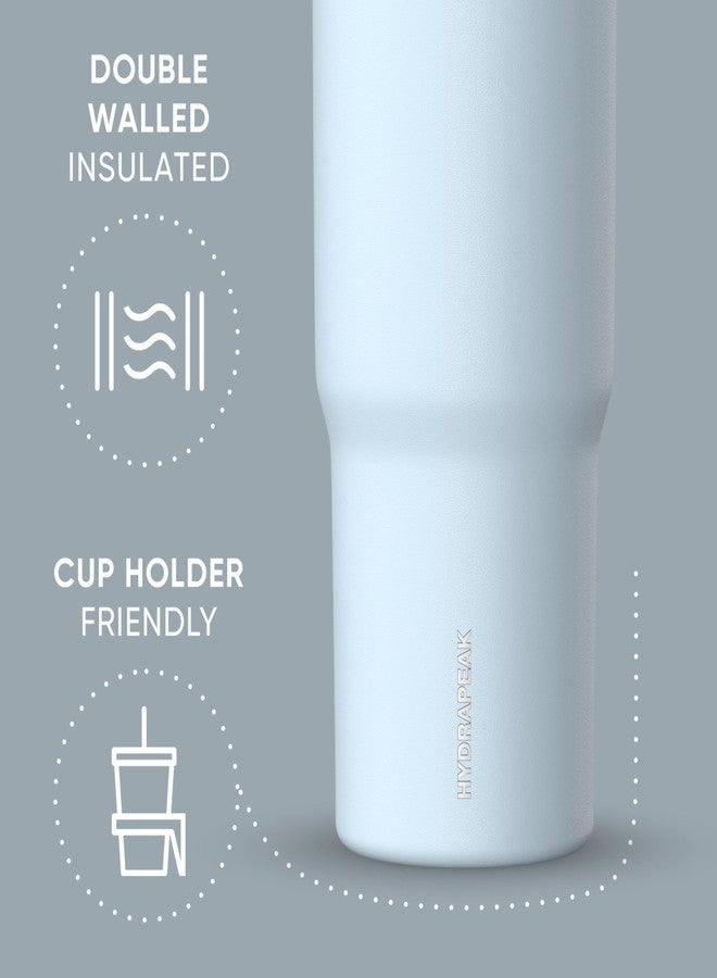Hydrapeak Nomad 32 oz Tumbler with Handle and Straw Lid, Leakproof, Double Insulated, 32oz Cup, Stainless Steel (Powder Blue) - Image 4